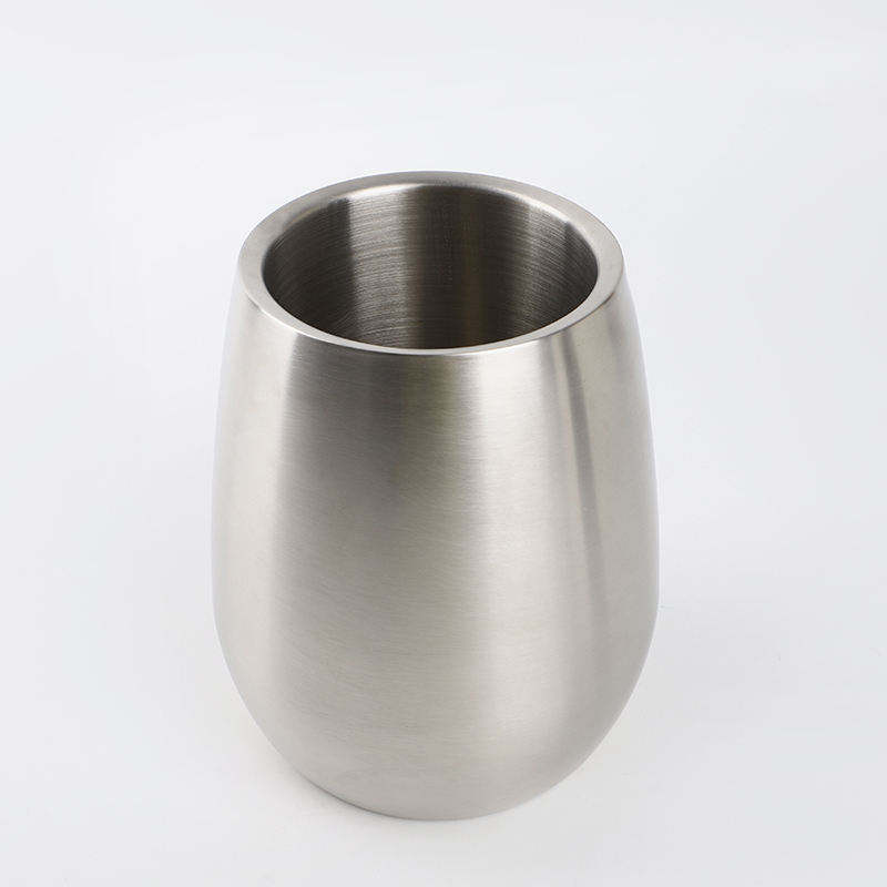 Seau à glace isolé à double paroi de 3 litres pour bar à cocktails Seaux à glace pour les fêtes Seau à glace en acier inoxydable extérieur et intérieur