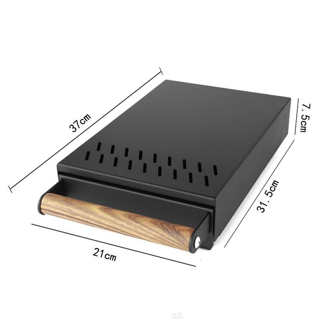 Espresso Knock Box Tiroir, Acier Inoxydable Amovible Café Moulu Knock Box, Absorbant Les Chocs Durable Barista Knock Box