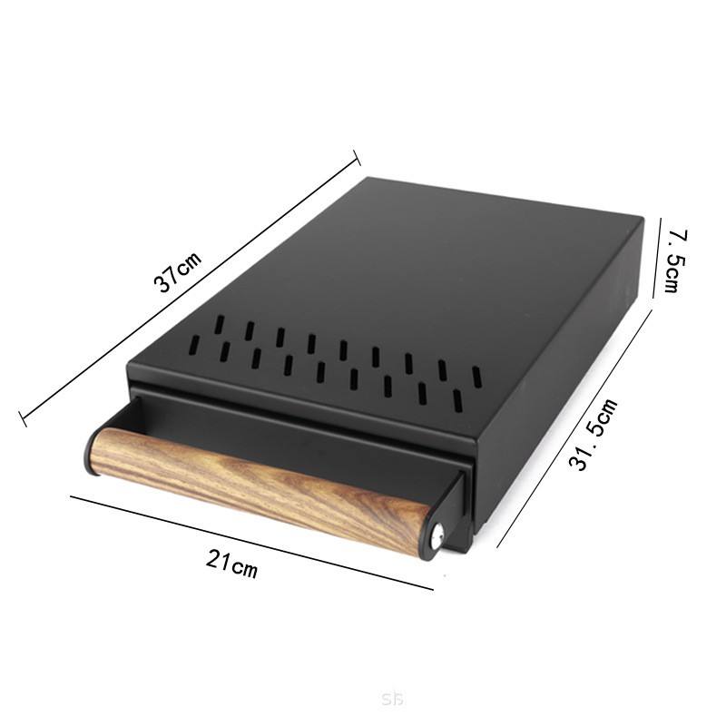 Espresso Knock Box Tiroir, Acier Inoxydable Amovible Café Moulu Knock Box, Absorbant Les Chocs Durable Barista Knock Box