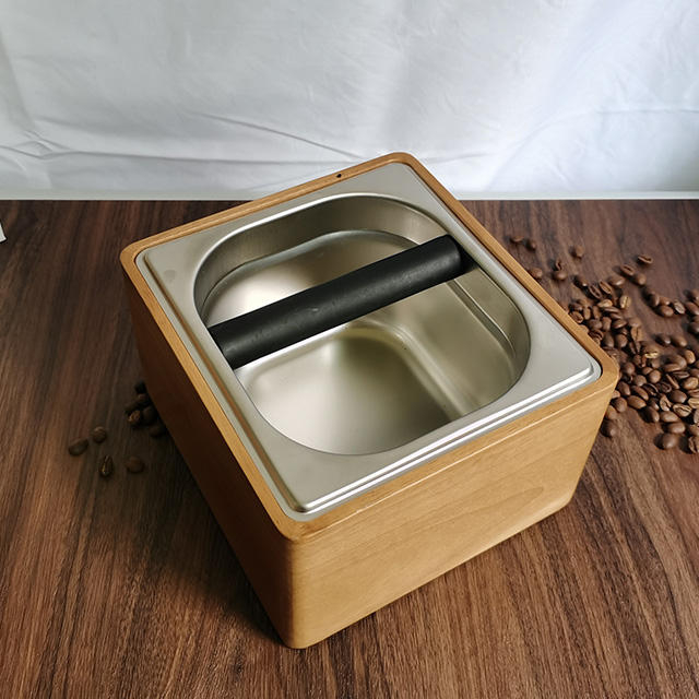 Boîte de frappe de café en gros boîte de frappe de mouture de café et accessoires de cuisine absorbant les chocs boîte de frappe de café