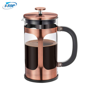 I-TOP GFP10 Amazon vente chaude presse française à café personnalisée avec piston cafetière en verre borosilicaté presse française