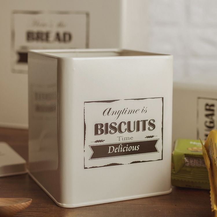 Bocal de stockage des aliments Conteneur de stockage hermétique En acier inoxydable Thé Sucre Café En métal Ensembles de bidons de cuisine avec boucle scellée