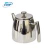 Théière à double paroi en acier inoxydable de 1,2 L garde le thé chaud pendant longtemps avec infuseur à thé.