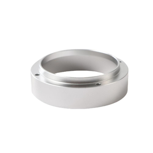 Entonnoir de dosage de café en aluminium, entonnoir à anneau de dosage de poudre de café avec argent de remplacement magnétique pour la maison de bureau (51-58 mm))