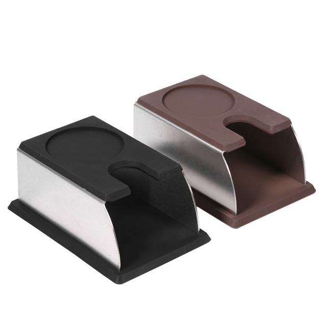 Support de bourreur de café, station de support de bourrage d'outil de Barista antirouille d'acier inoxydable, support de support de coussin de siège de poudre de café
