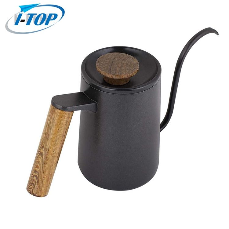 Pot à col de cygne en acier inoxydable de nouvelle conception versez sur le pot d'eau de thé de bouilloire de café d'égouttement