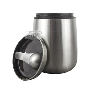 Top vente bonne qualité pot de rangement rond cuisine organisateur sucre café thé bidon ensemble avec couvercles