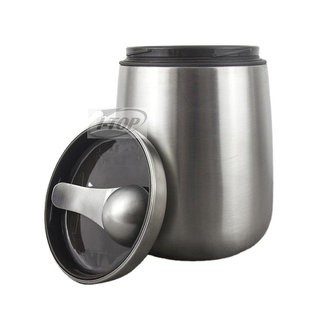 Top vente bonne qualité pot de rangement rond cuisine organisateur sucre café thé bidon ensemble avec couvercles