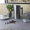 Presse française en acier inoxydable de style classique 34 oz Cafetière à double paroi isolée Presse française avec thermomètre à logo personnalisé