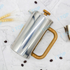 Nouvelle cafetière à double paroi isolée en métal pour presse française
