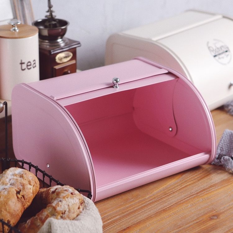 Accessoires de cuisine Design vintage en acier inoxydable Boîte de rangement pour pain mental Boîte de rangement pour boulangerie