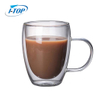 Les tasses à café ou à thé en verre à double paroi ont isolé les tasses à café de 250 ml
