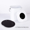 Mini poubelle de table Poubelle à compost de cuisine en acier inoxydable sans odeur avec couvercle filtrant