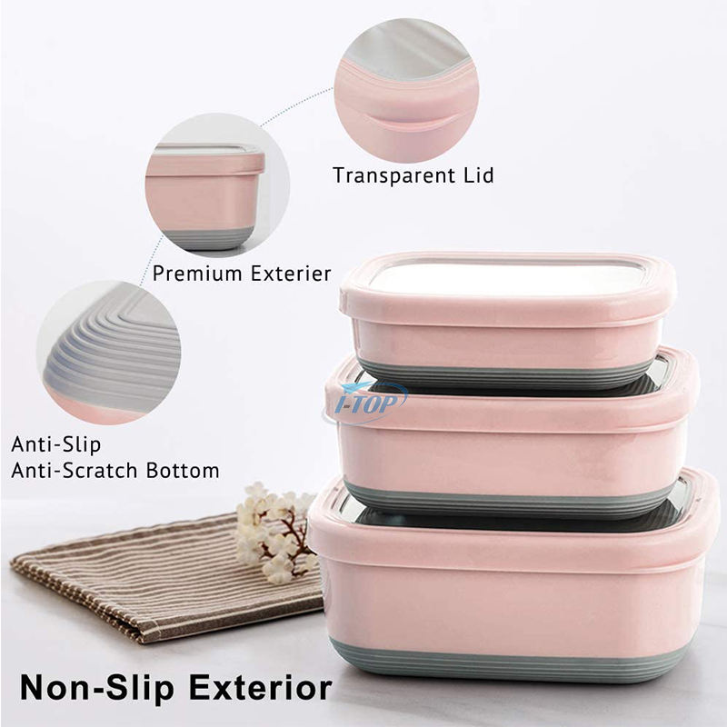 Vente en gros Adultes Enfants Leakproof Lunch Bento Box conteneur de stockage des aliments 304 Boîte à Lunch en Acier Inoxydable avec Couvercle