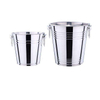 Seau à glace à double paroi en métal avec couvercle, pince à glace et passoire Seau à glace isolé 3L pour bar à cocktails, vin, accessoires de bar