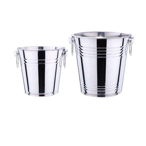 Seau à glace à double paroi en métal avec couvercle, pince à glace et passoire Seau à glace isolé 3L pour bar à cocktails, vin, accessoires de bar